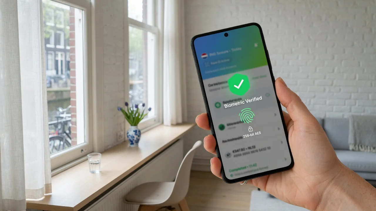Interface van een open banking transactie